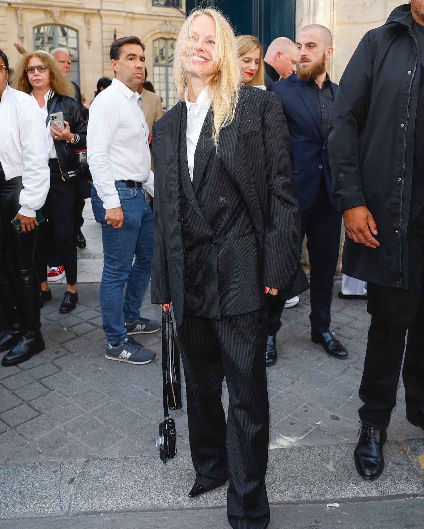 Pamela Anderson at Paris Fashion Week